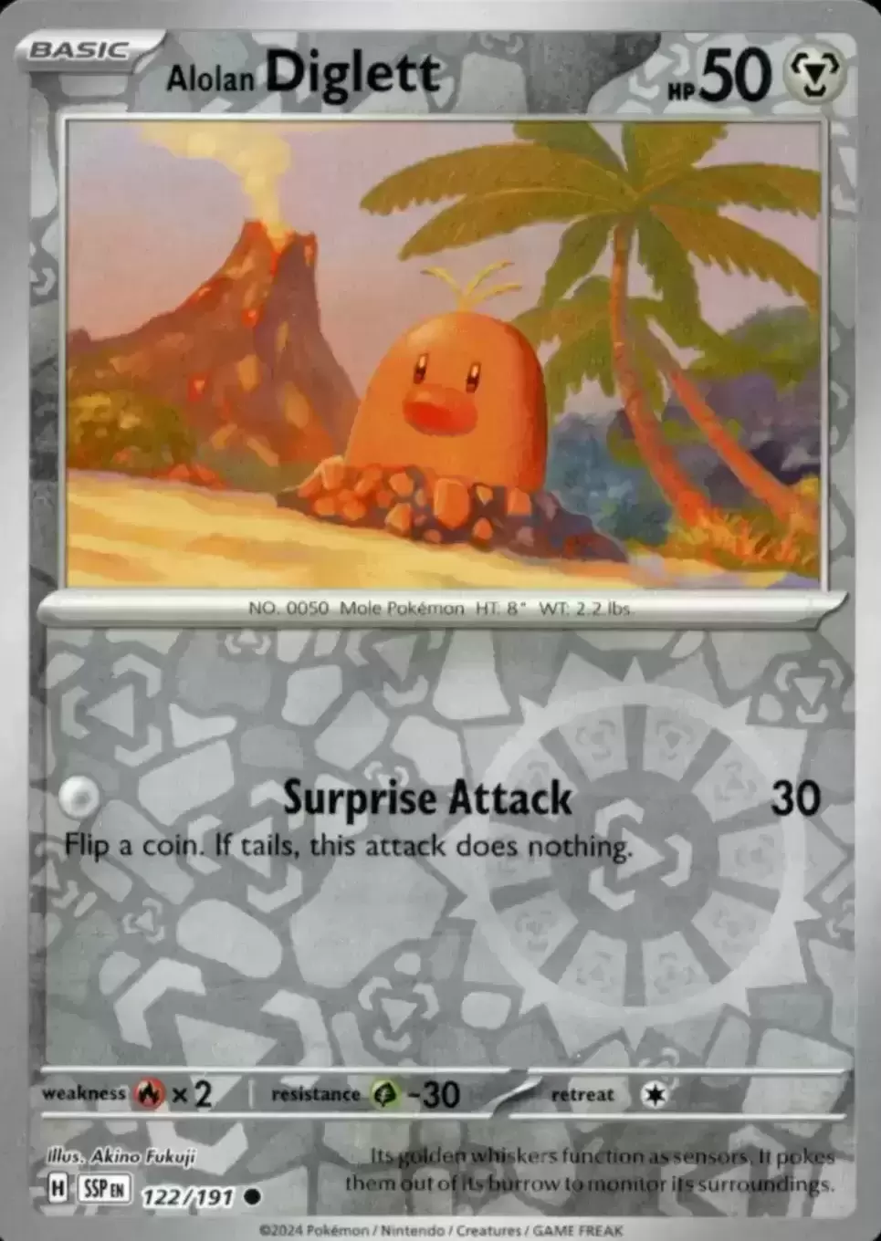 Surging Sparks SSPEN - Alolan Diglett Reverse
