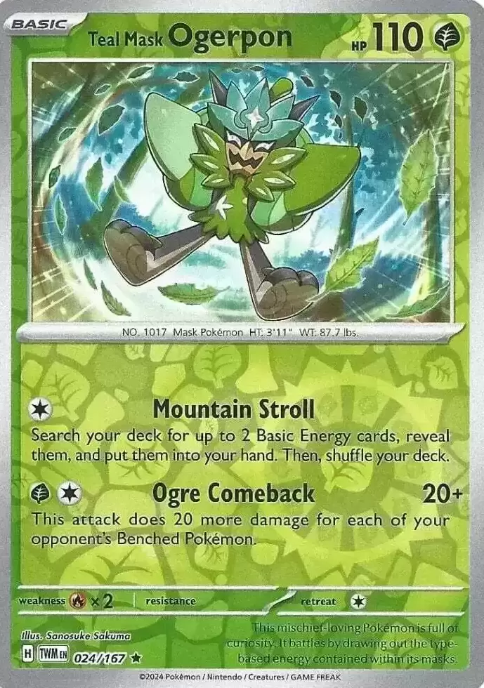 Twilight Mascarade - TWMEN - Teal Mask Ogerpon Reverse