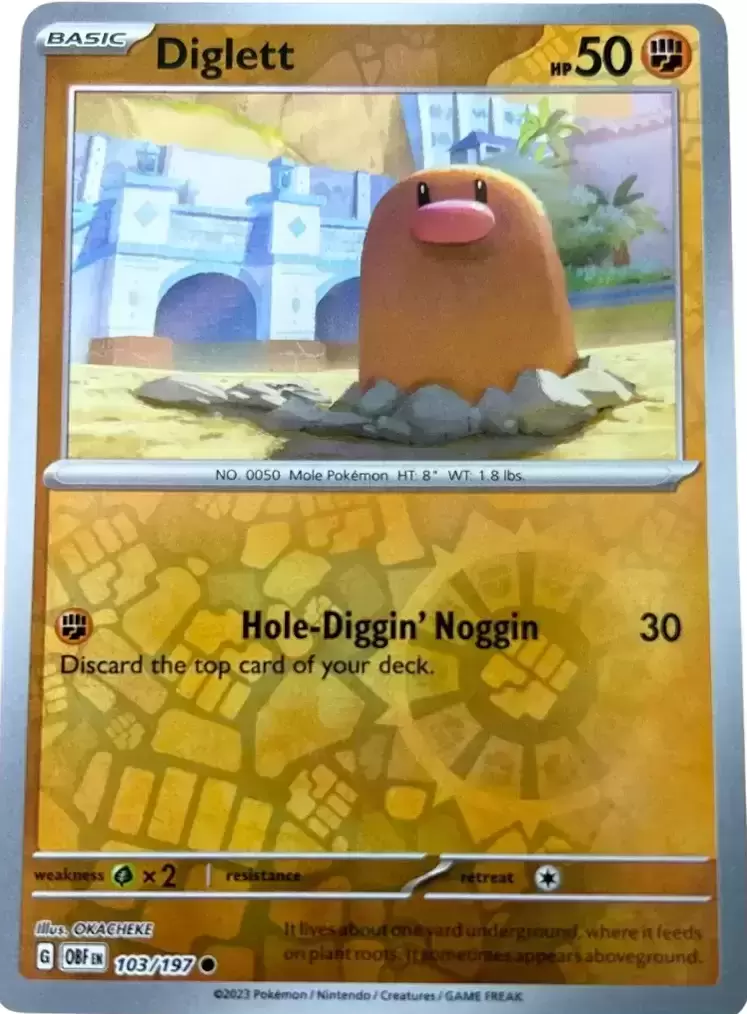 Obsidian Flames - OBF (OBFEN) - Diglett Reverse