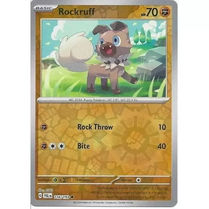 Paldea Evolved - PALEN - Rockruff Reverse