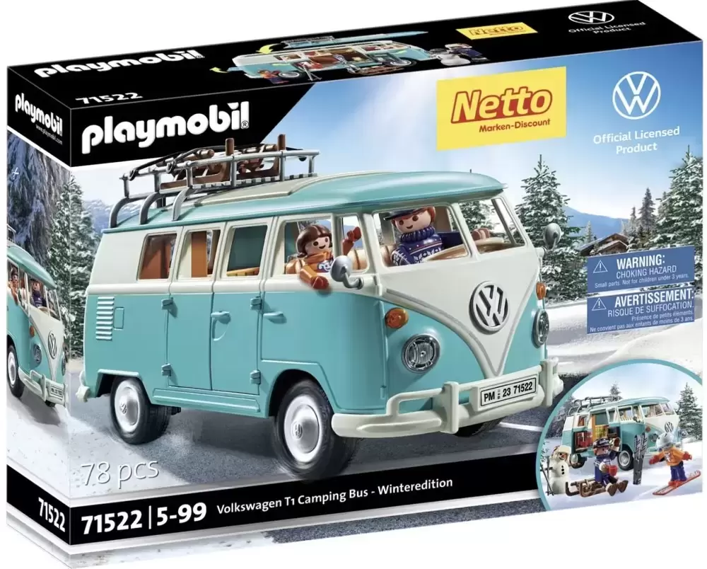 Playmobil Classic Cars - Volkswagen T1 Camping Bus - Winteredition (Netto)