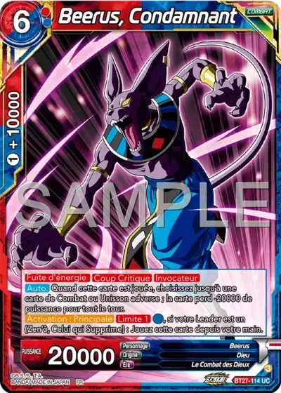 History of Z [BT27] - Beerus, Condamnant