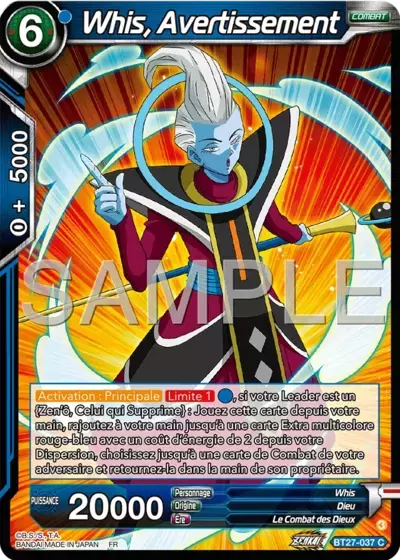 History of Z [BT27] - Whis, Avertissement