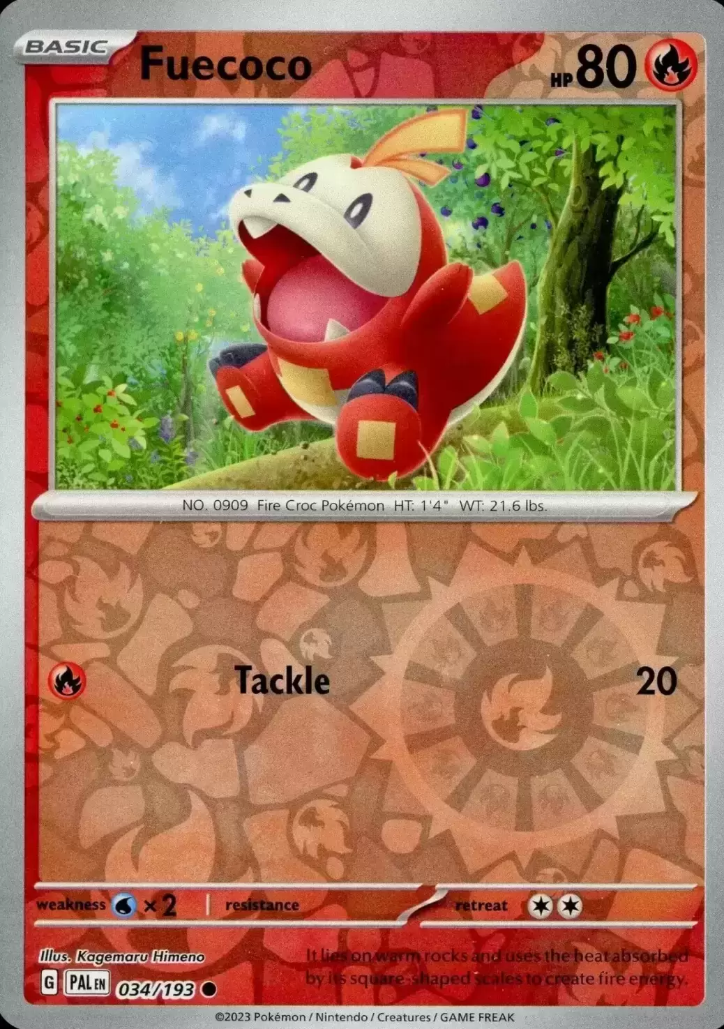 Paldea Evolved - PALEN - Fuecoco Reverse