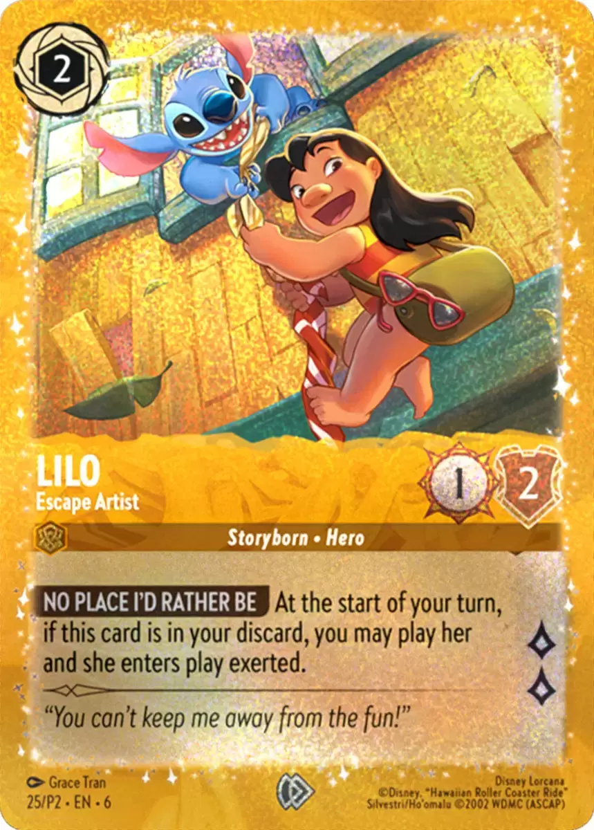Cartes Promo Lorcana - Lilo Escape Artist