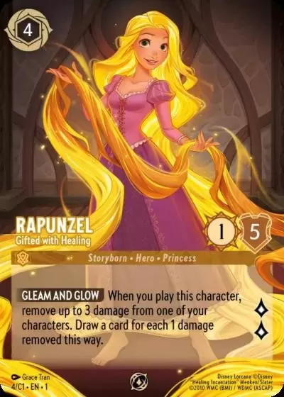Cartes Promo Lorcana - Rapunzel, Gifted with Healing