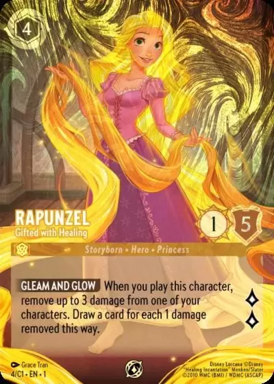 Cartes Promo Lorcana - Rapunzel, Gifted with Healing - Foil