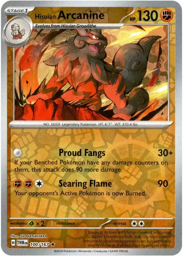 Twilight Mascarade - TWMEN - Hisuian Arcanine Reverse