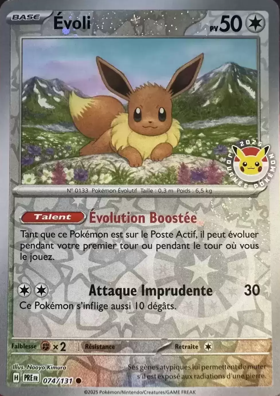 Evolutions prismatiques - PREFR - Évoli Reverse Cosmos Journée Pokémon 2025