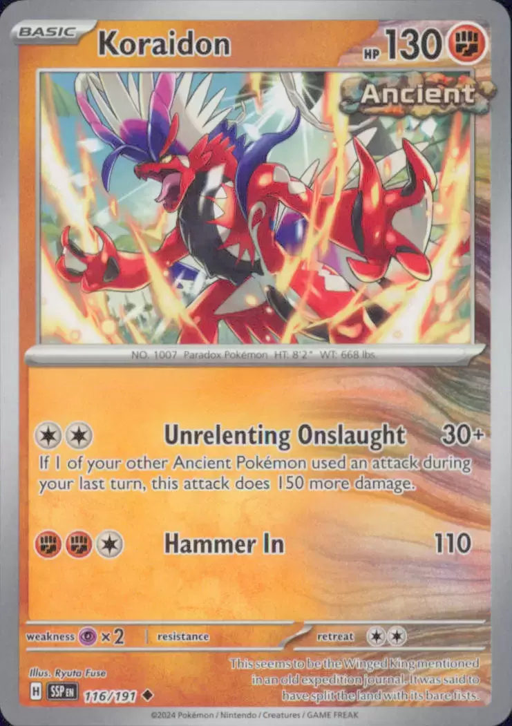 Surging Sparks SSPEN - Koraidon Reverse