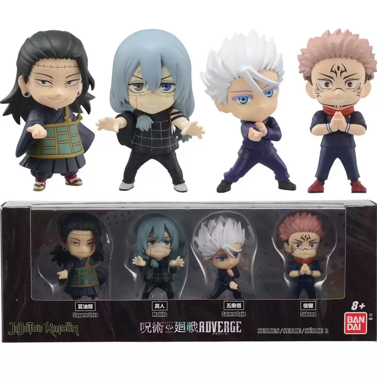 Anime Heroes - Bandai - Jujustu Kaisen - Suguru Geto, Mahito, Satoru Gojo & Sukuna Adverge