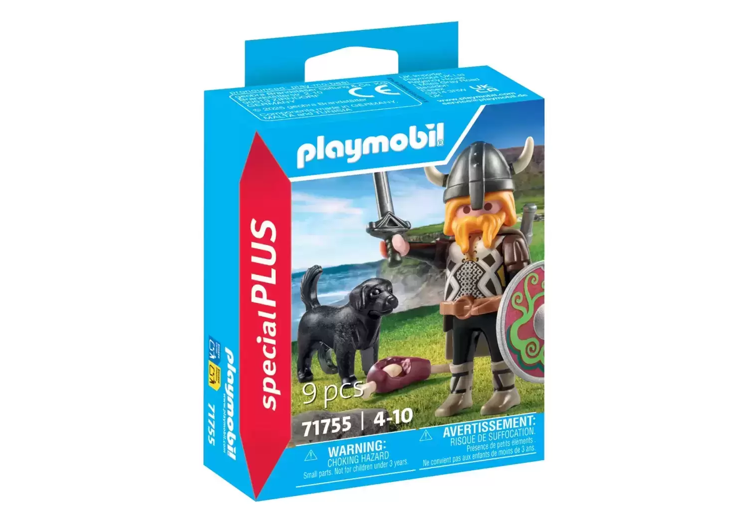 Playmobil SpecialPlus - Viking avec son chien, bouclier, casque et armes