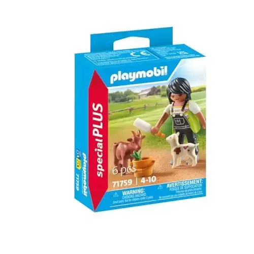 Playmobil SpecialPlus - Fermière avec chèvre, chevreau et accessoires