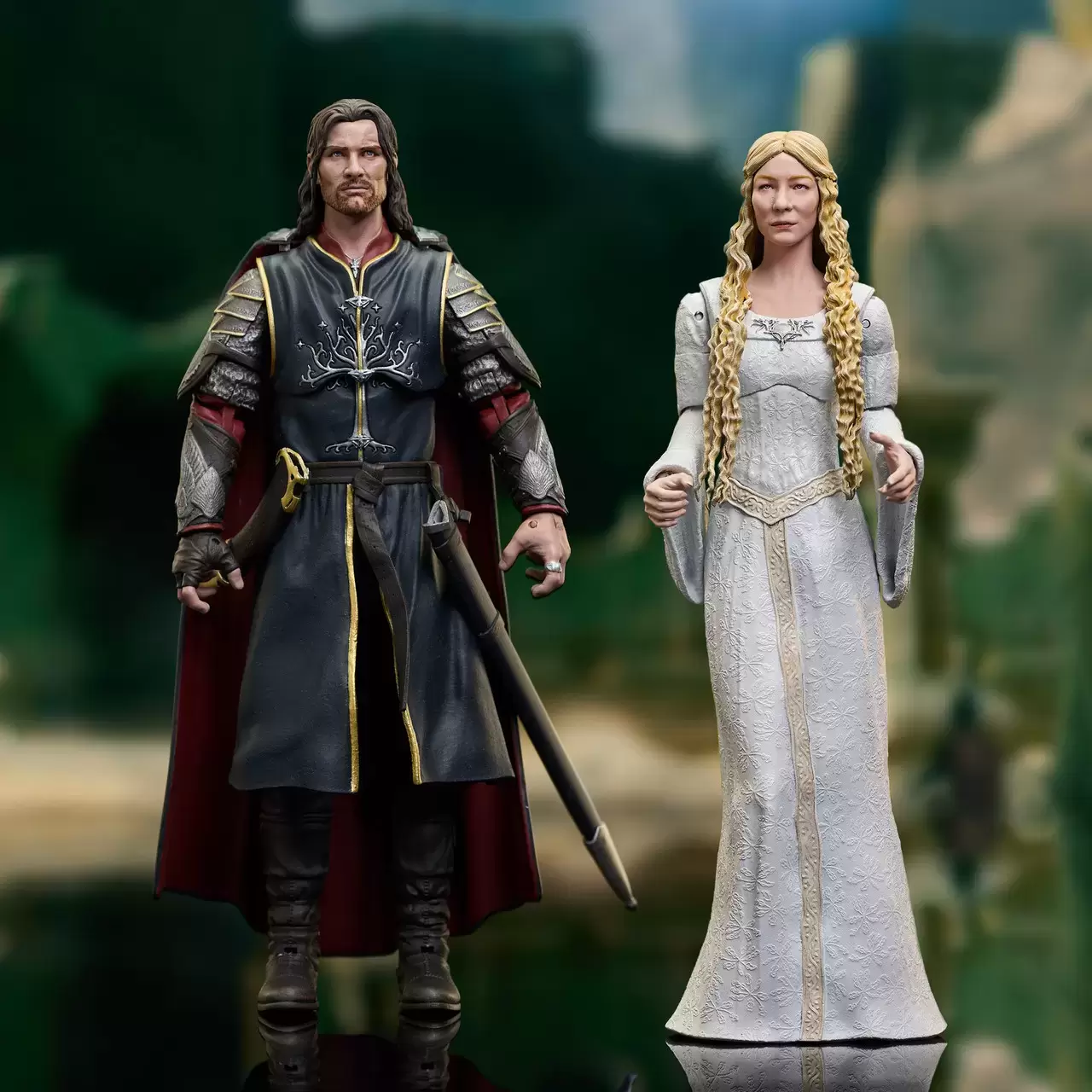 Gallery Diamond Select - The Lord Of The Rings - Series 10 Aragorn & Galadriel