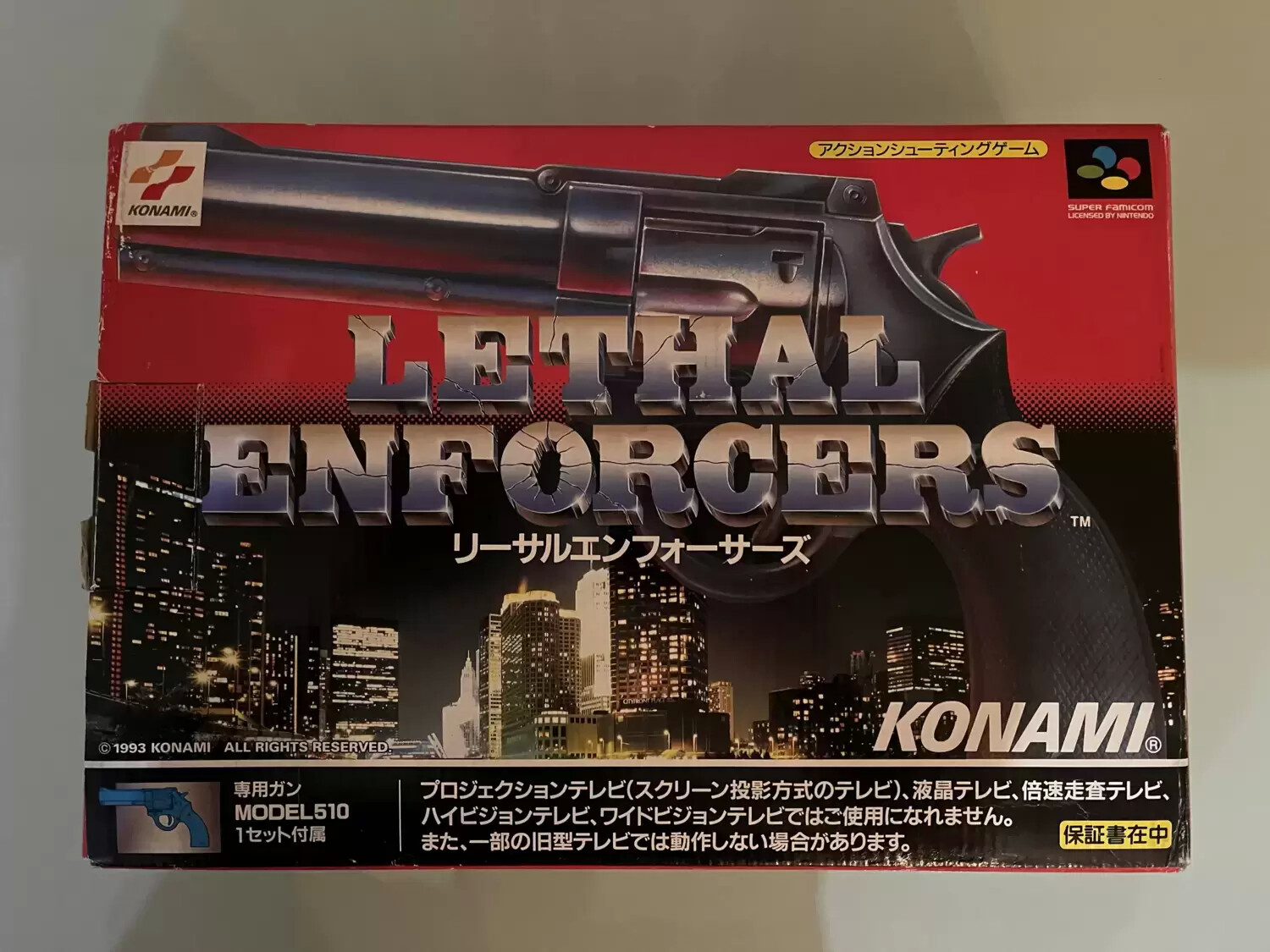 Coffret Pack Jeux + Guncon - Gun - Pistolet - Konami - Lethal Enforcers - model 510 - JAP