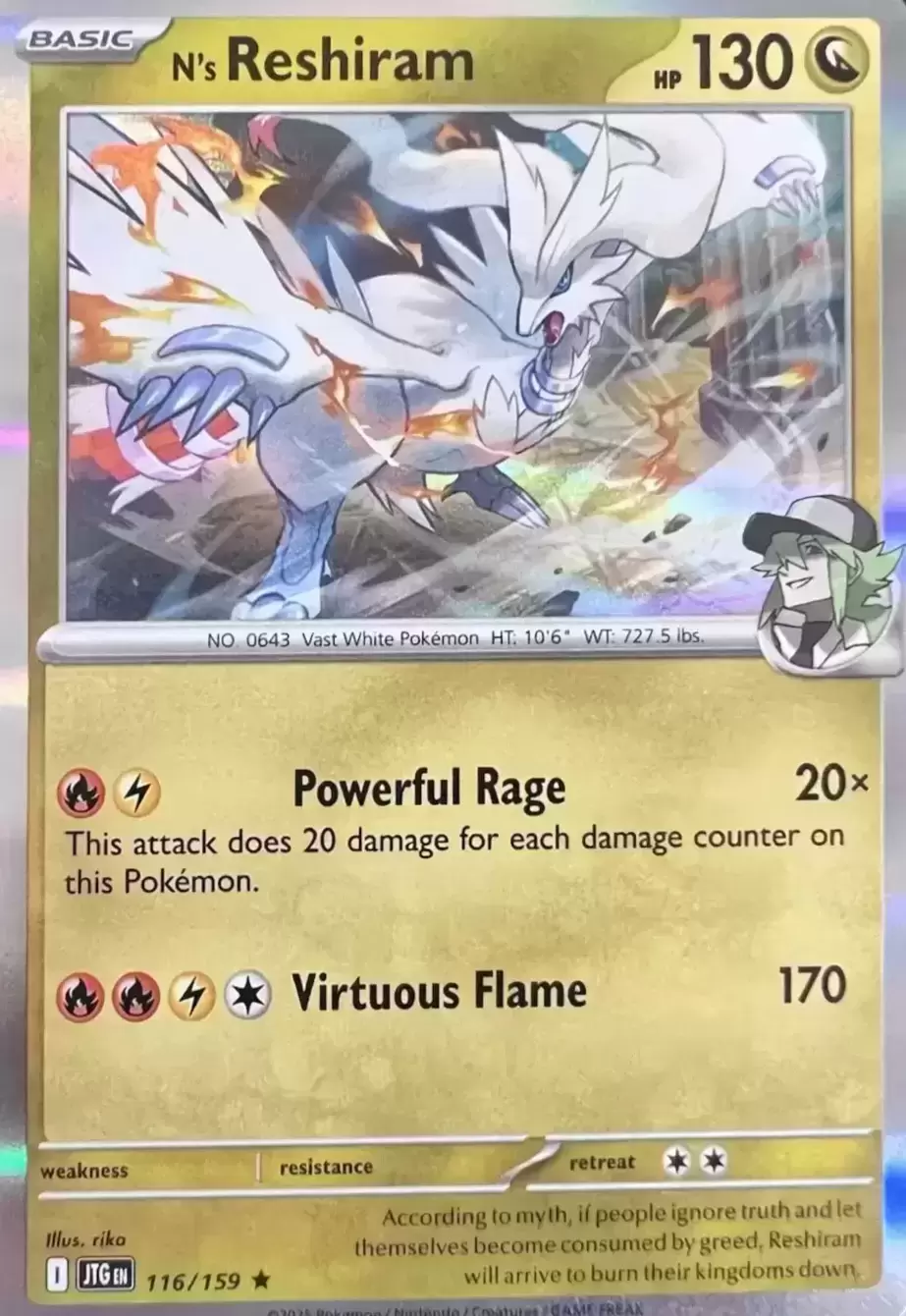 Journey Together - JTGEN - N\'s Reshiram Holo