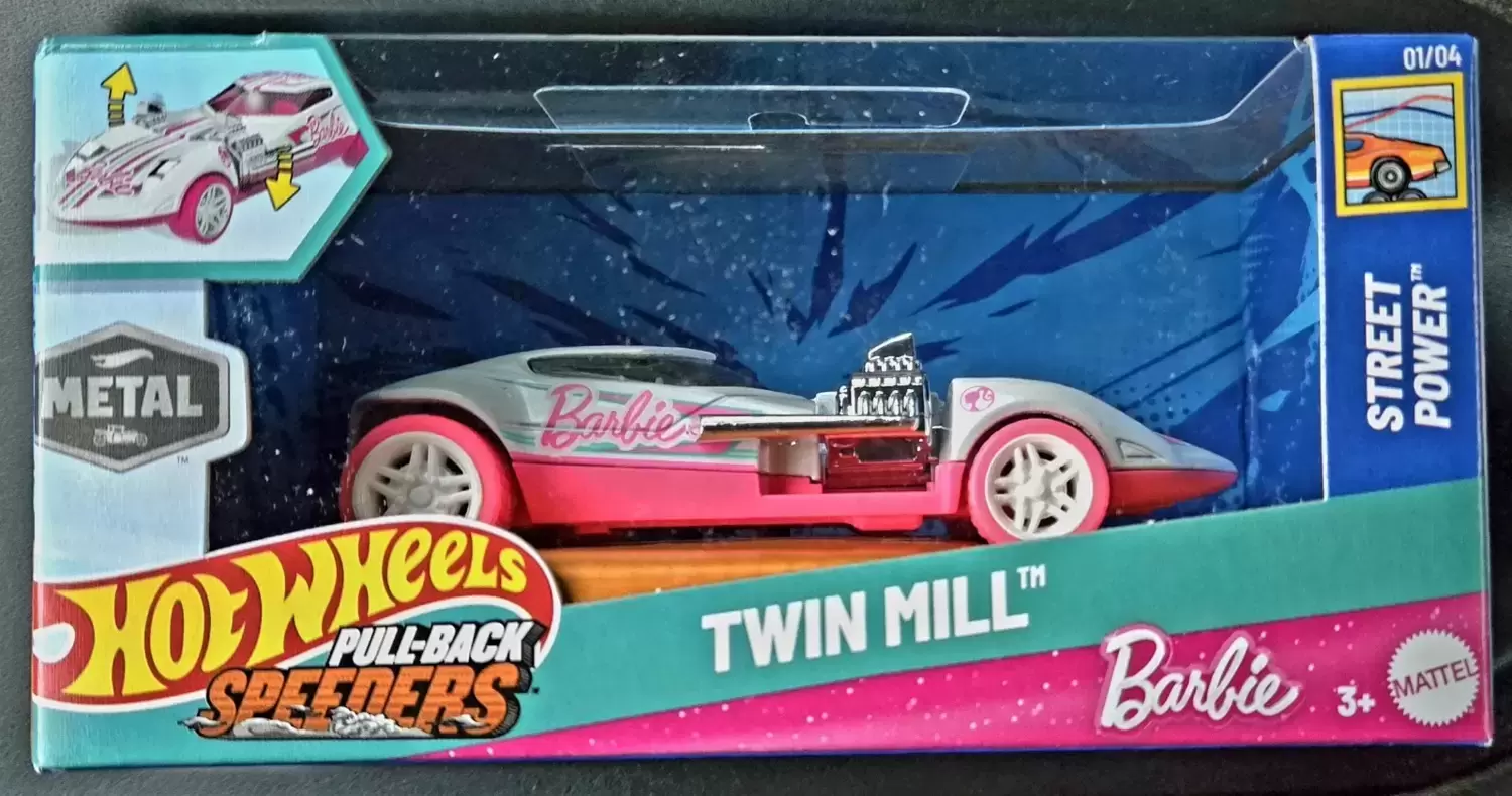 Hot Wheels Pull-Back Speeders - Twin Mill Barbie